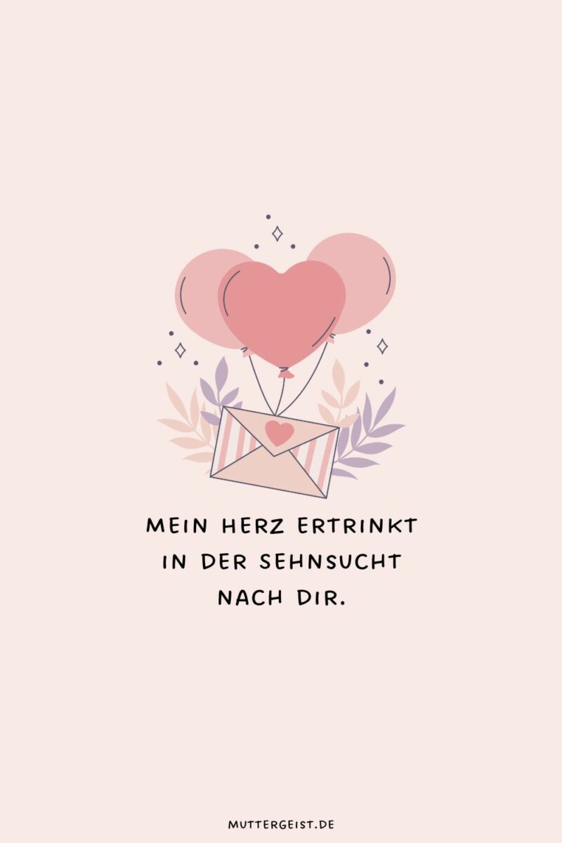 "Ich vermisse dich"Sprüche, die Herzen verbinden