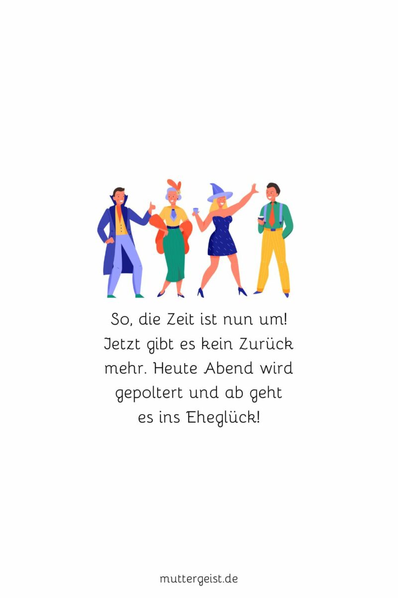 Polterabend Sprüche um es richtig krachen zu lassen