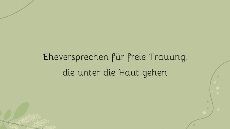 Eheversprechen für freie Trauung