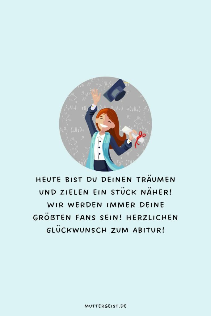Herzliche Glückwünsche zum Abitur von Oma und Opa