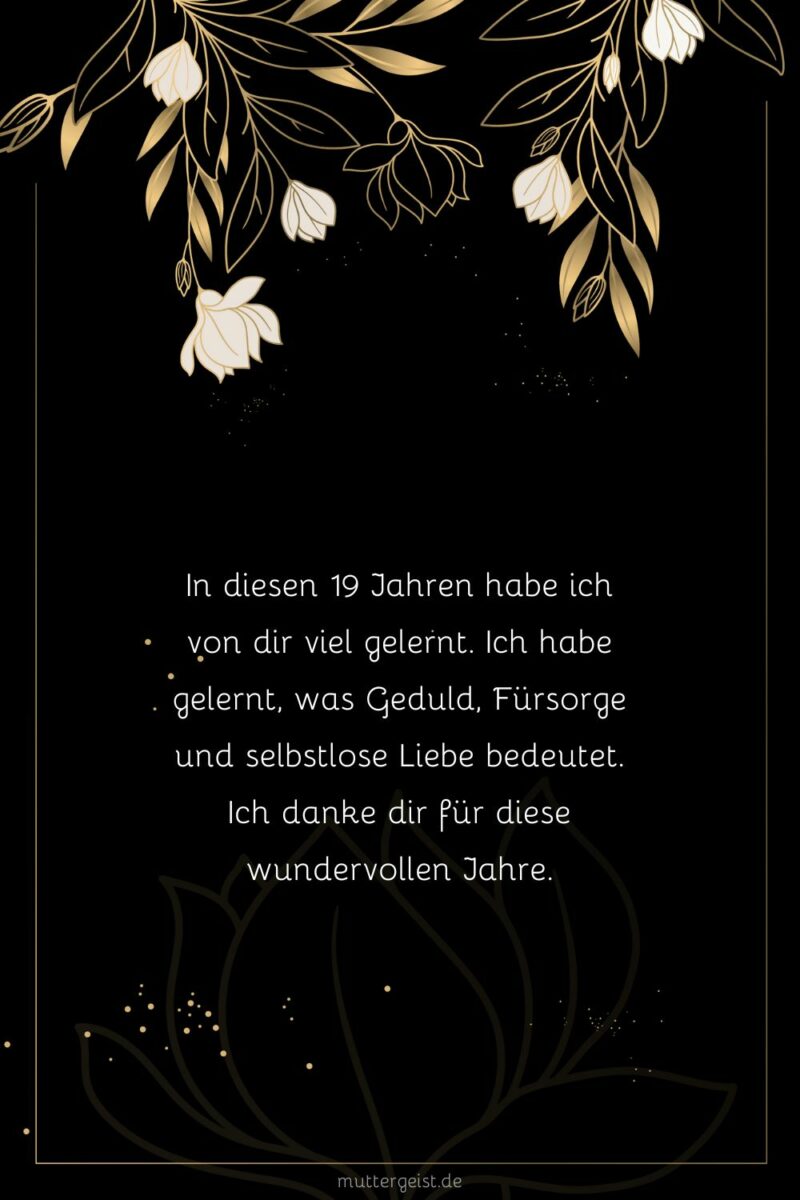 Romantische & liebevolle Sprüche zum 19. Hochzeitstag