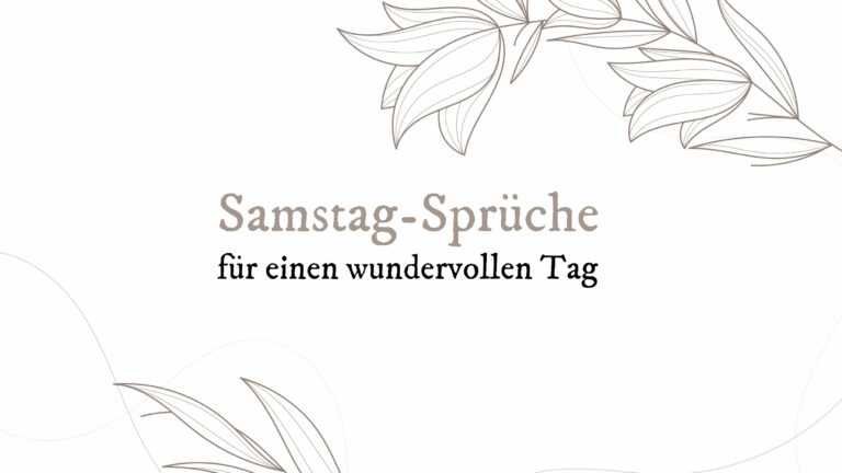 Samstag-Sprüche