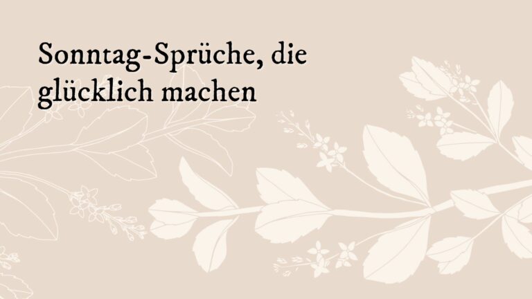 Sonntag-Sprüche,
