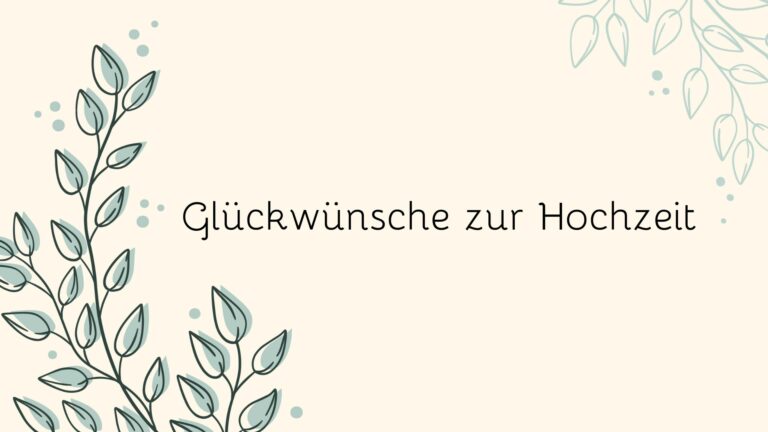 Glückwünsche zur Hochzeit