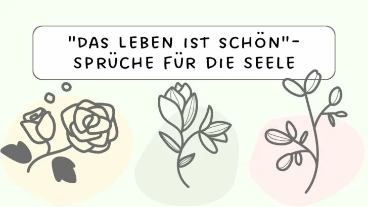 “Das Leben ist schön”-Sprüche für die Seele