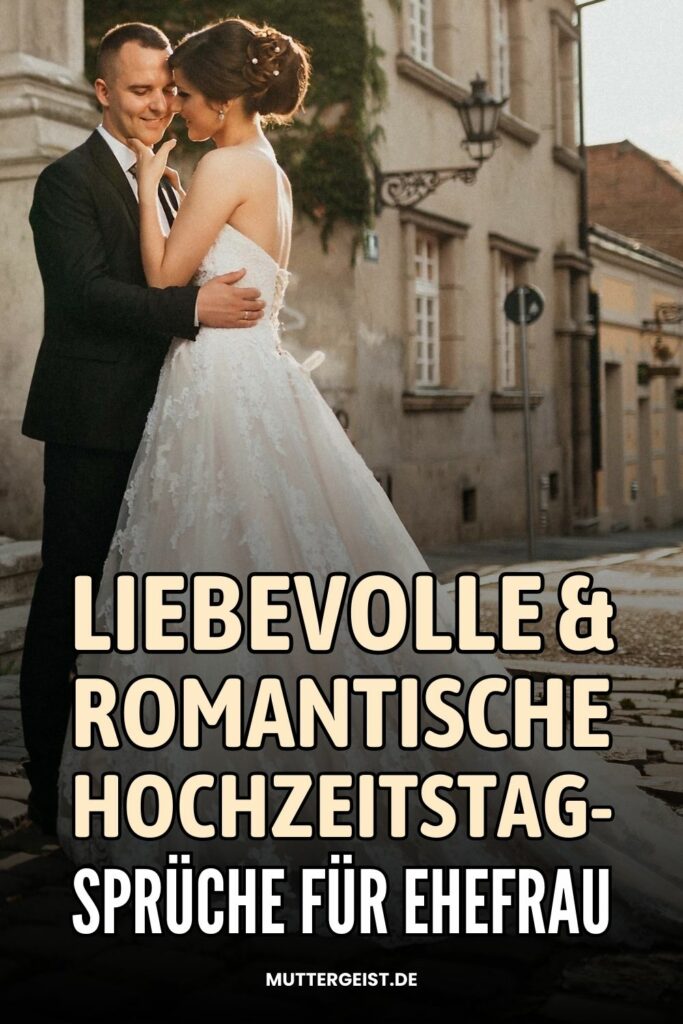 Liebevolle & romantische Hochzeitstag-Sprüche für Ehefrau-Pinterest